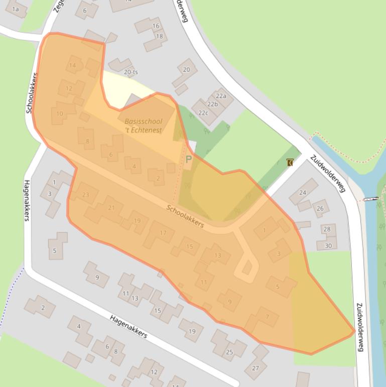 Kaart van postcodegebied 7932PM.