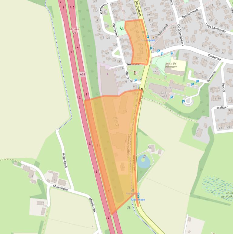 Kaart van postcodegebied 7933PD.