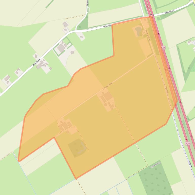 Kaart van postcodegebied 7933PH.