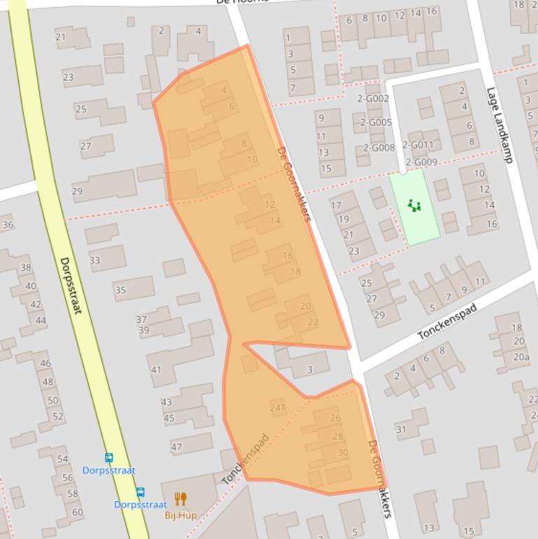 Kaart van postcodegebied 7933PR.