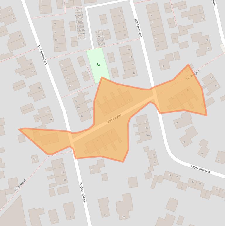 Kaart van postcodegebied 7933PS.