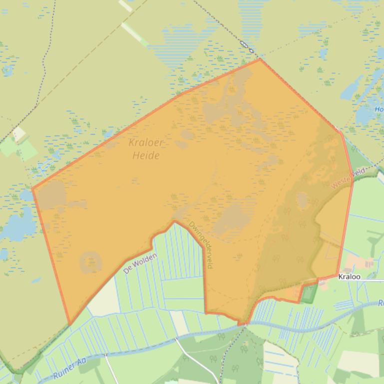 Kaart van postcodegebied 7933TA.