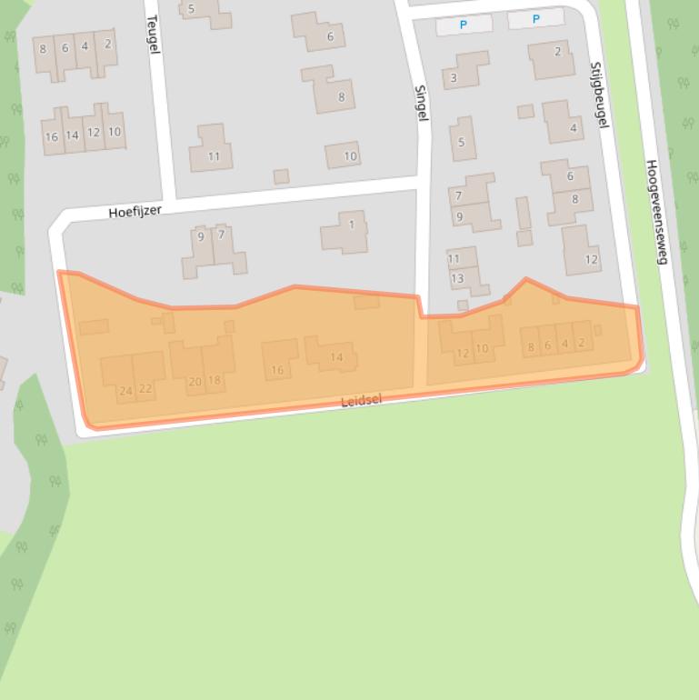 Kaart van postcodegebied 7933TC.