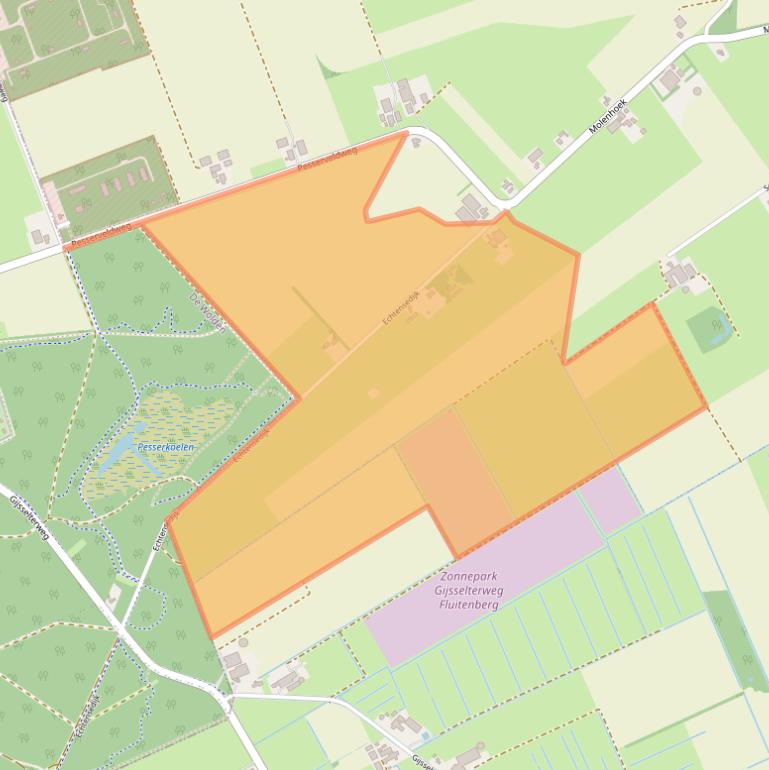 Kaart van postcodegebied 7933TH.