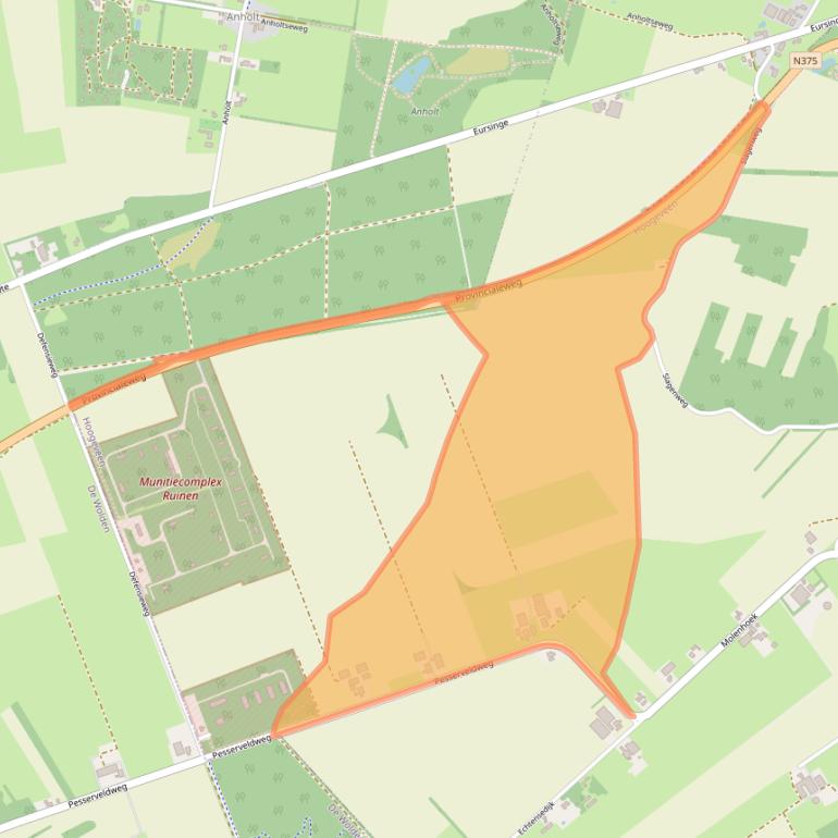 Kaart van postcodegebied 7933TK.