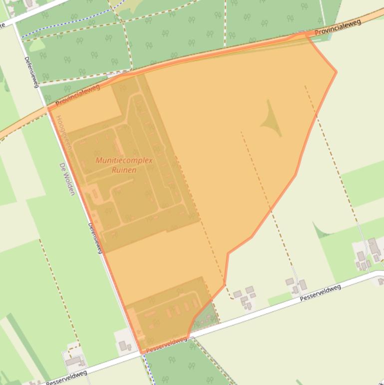 Kaart van postcodegebied 7933TL.