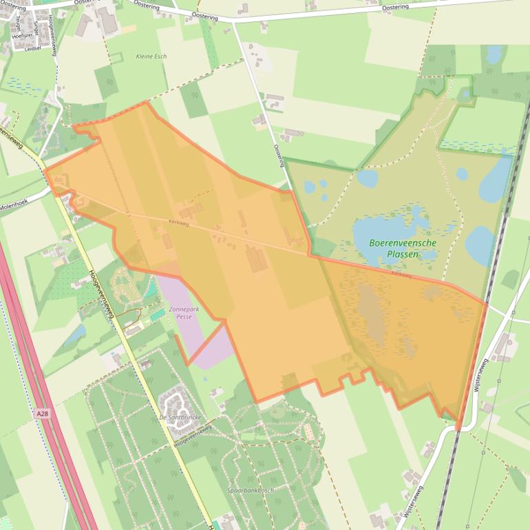 Kaart van postcodegebied 7933TP.
