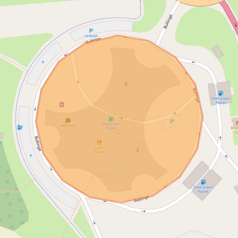 Kaart van postcodegebied 7933TZ.