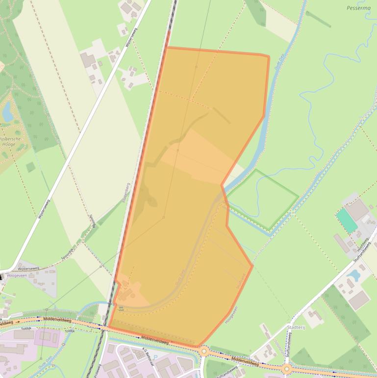 Kaart van postcodegebied 7934PA.