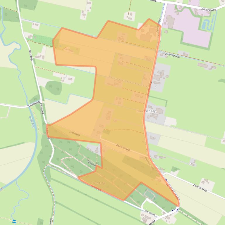 Kaart van postcodegebied 7934PB.