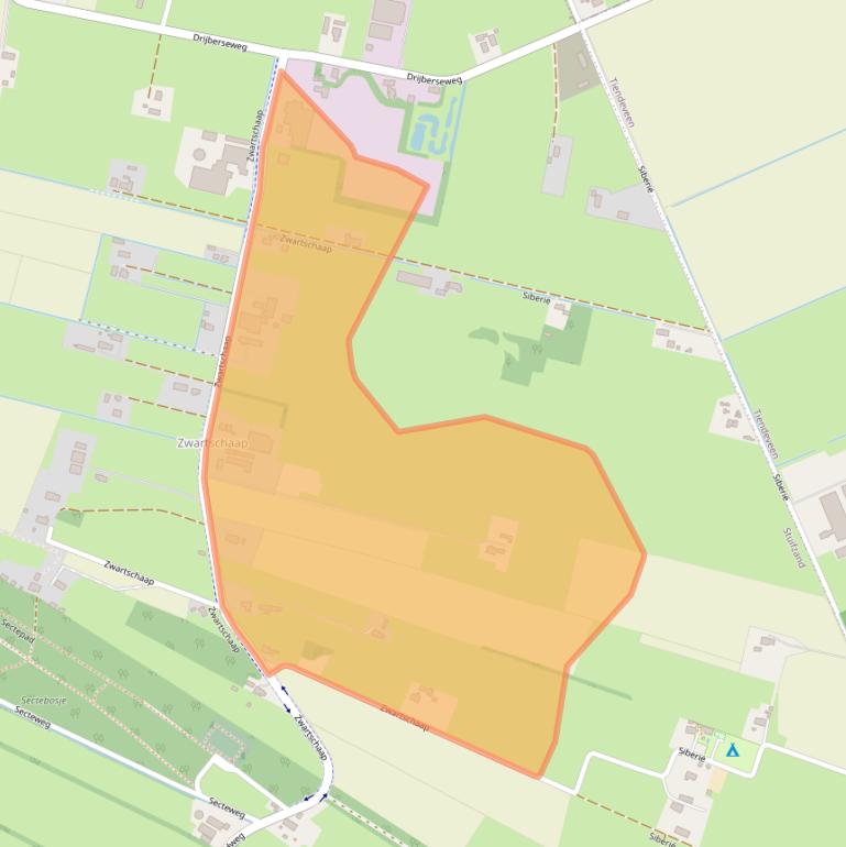 Kaart van postcodegebied 7934PC.