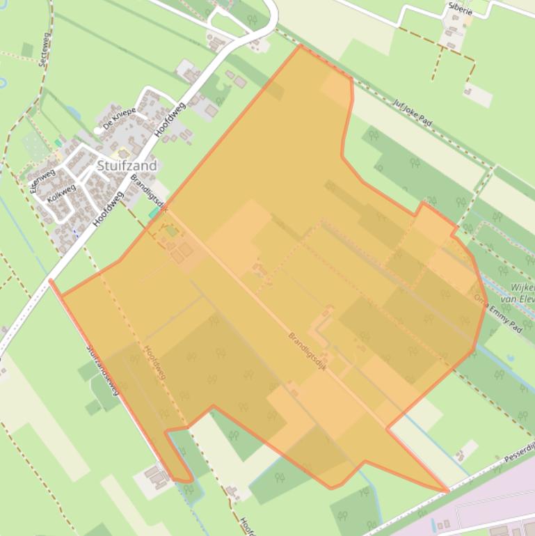 Kaart van postcodegebied 7934PH.