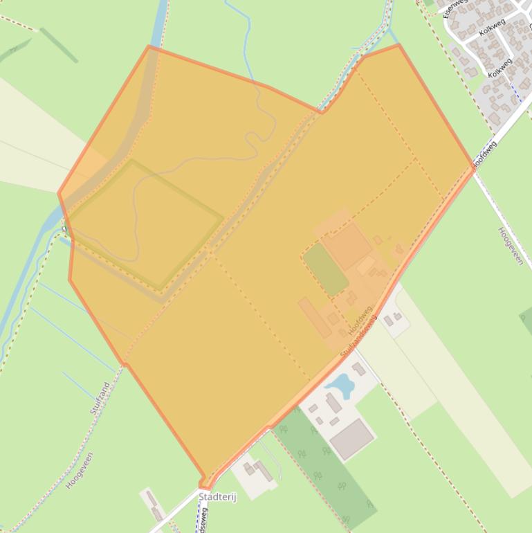 Kaart van postcodegebied 7934PN.