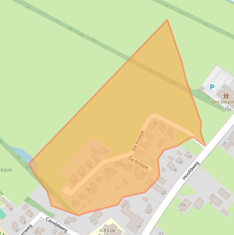 Kaart van postcodegebied 7934PS.