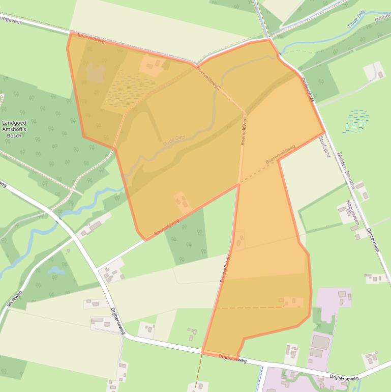 Kaart van postcodegebied 7934TH.