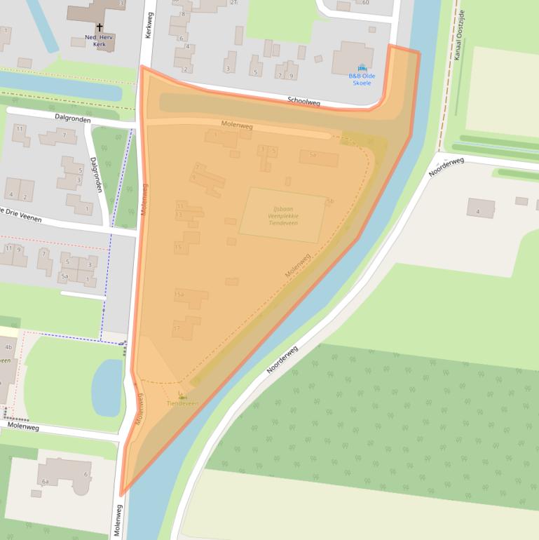 Kaart van postcodegebied 7936PA.