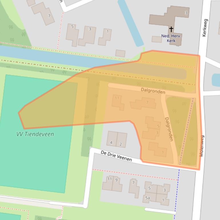 Kaart van postcodegebied 7936PK.
