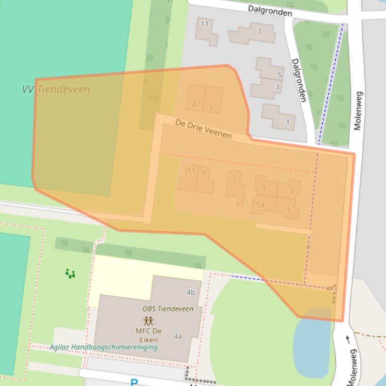 Kaart van postcodegebied 7936PL.