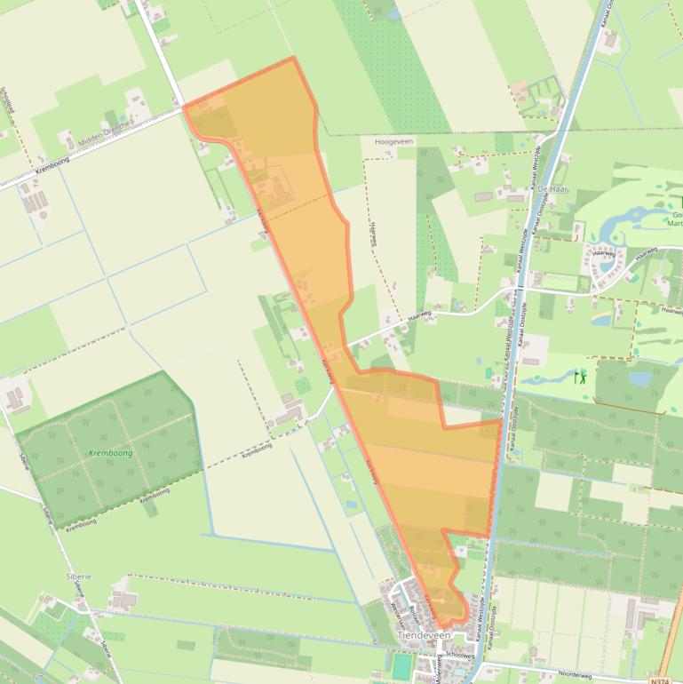 Kaart van postcodegebied 7936TK.