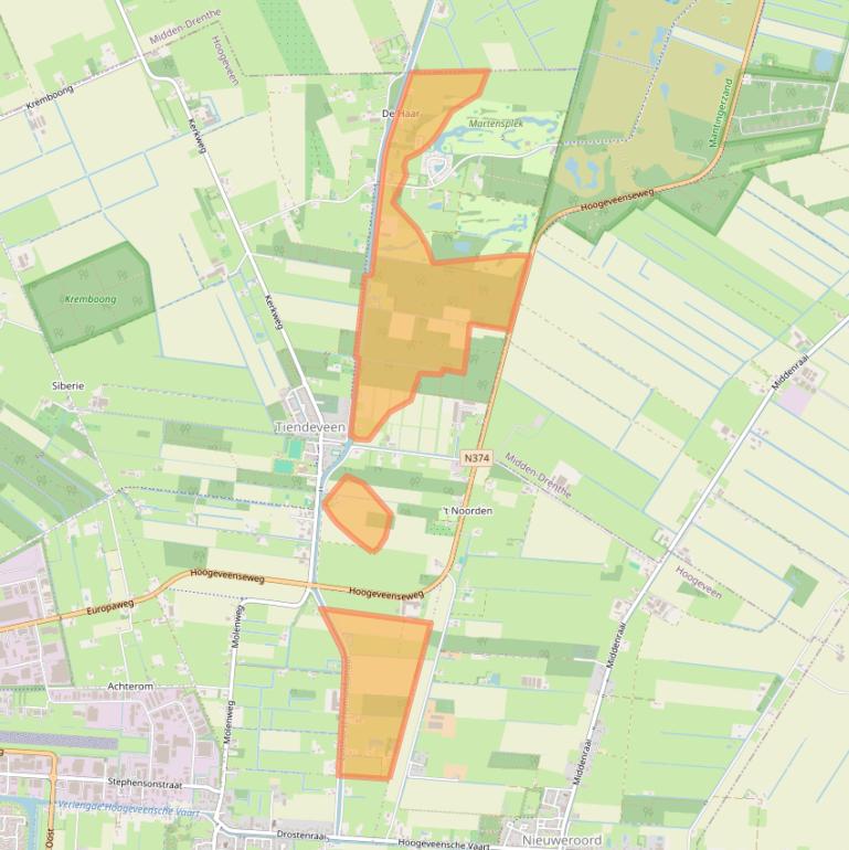Kaart van postcodegebied 7936TN.