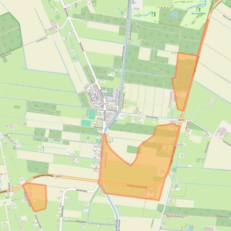 Kaart van postcodegebied 7936TS.