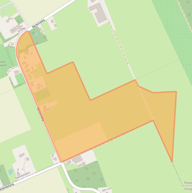 Kaart van postcodegebied 7937TD.