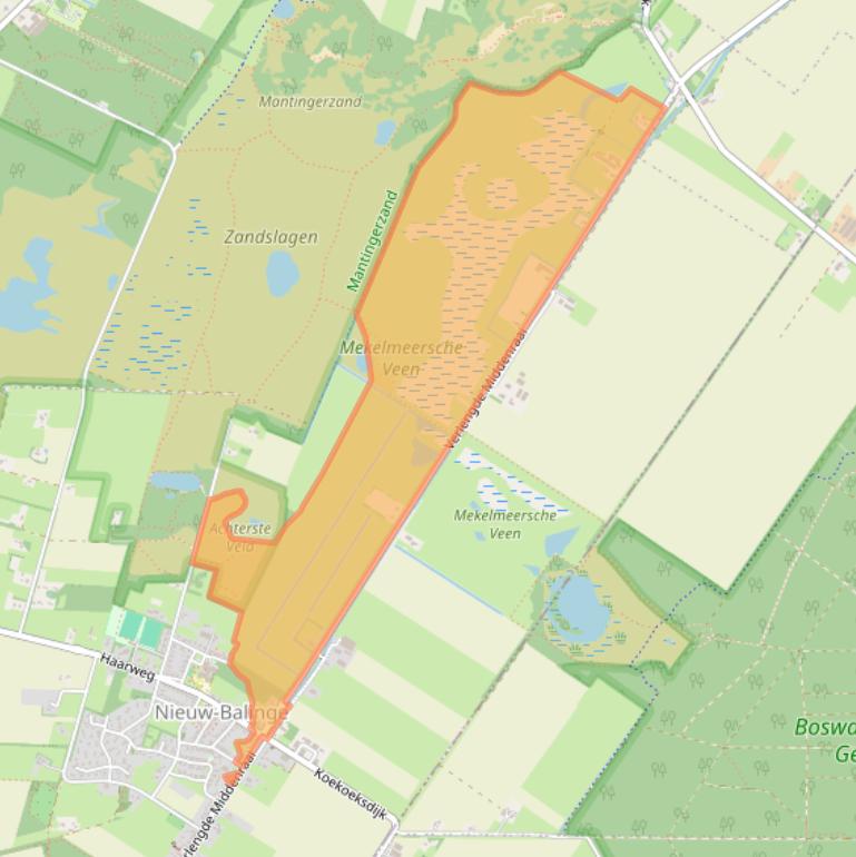 Kaart van postcodegebied 7938PA.