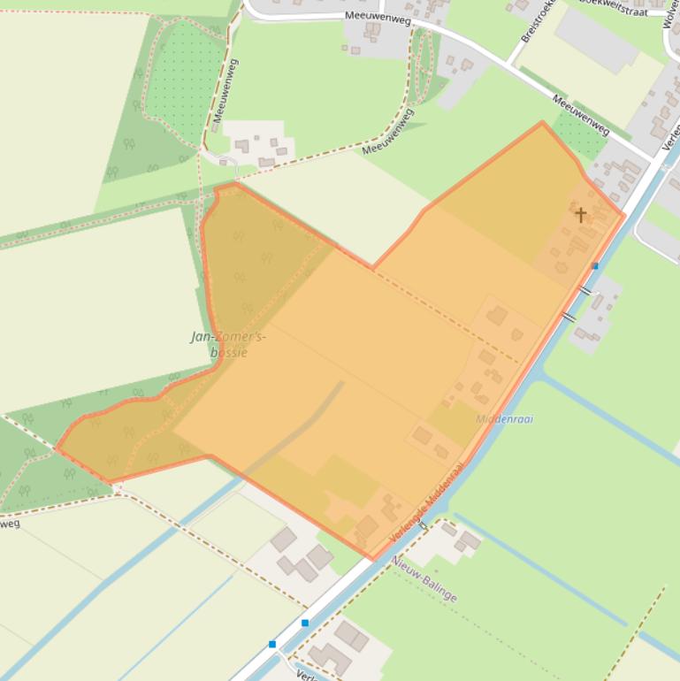 Kaart van postcodegebied 7938PC.