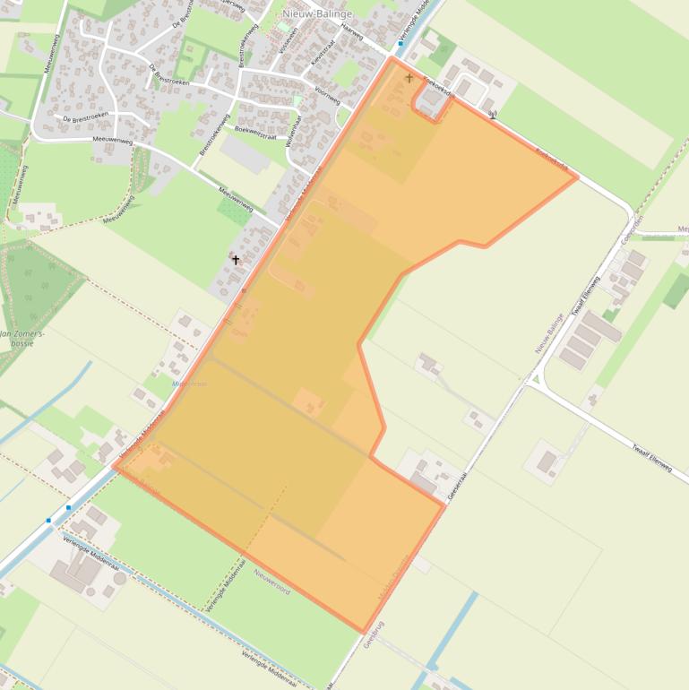 Kaart van postcodegebied 7938PE.