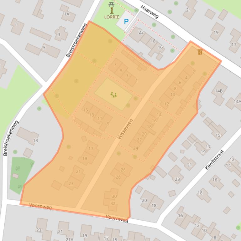 Kaart van postcodegebied 7938PJ.