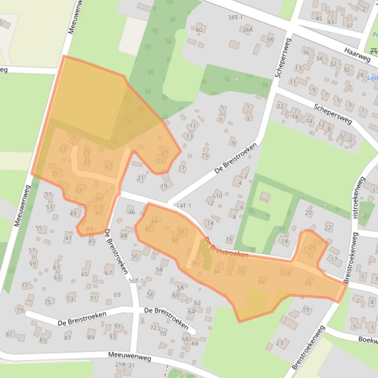 Kaart van postcodegebied 7938PW.