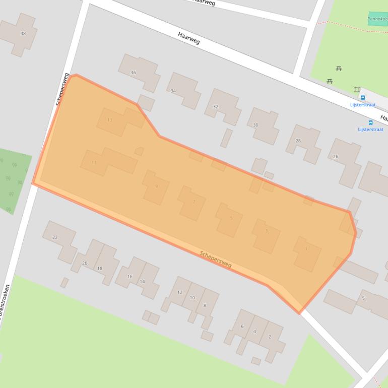 Kaart van postcodegebied 7938RA.