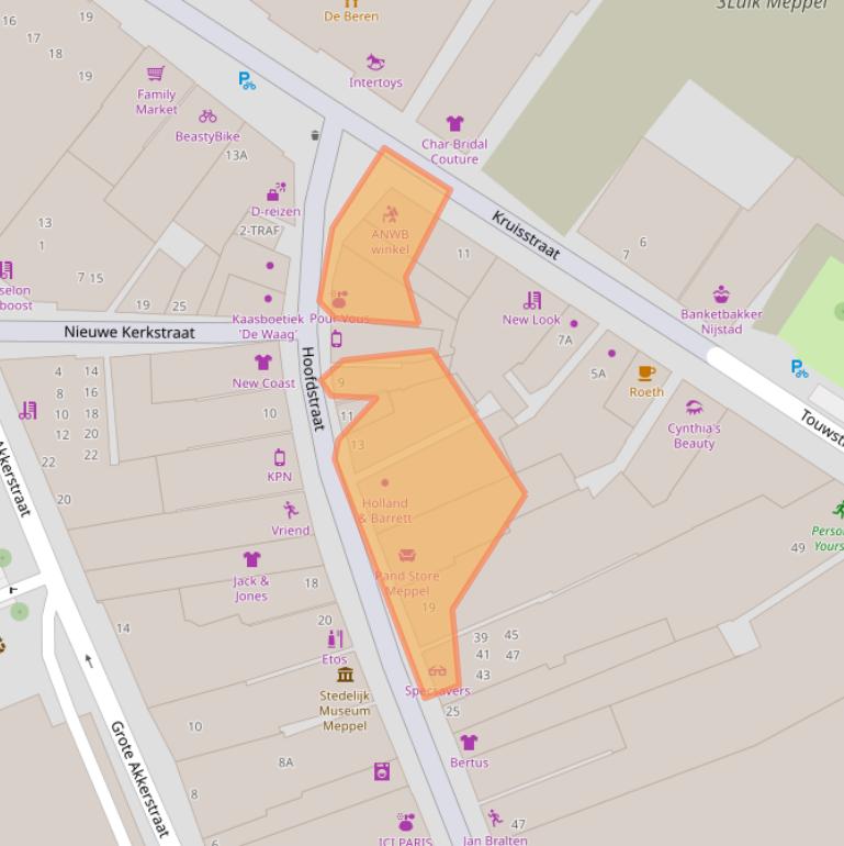 Kaart van postcodegebied 7941AA.