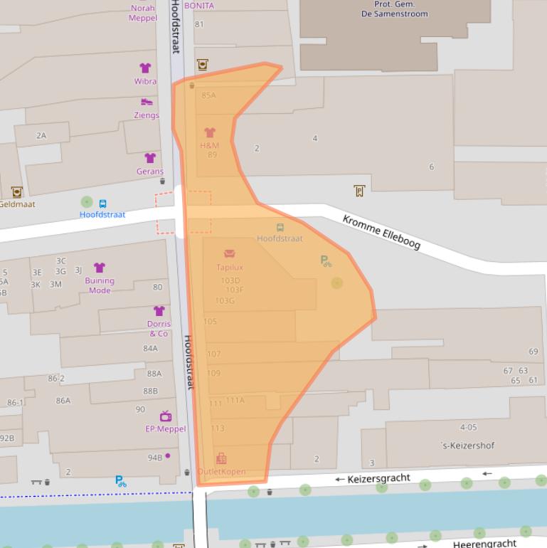 Kaart van postcodegebied 7941AE.