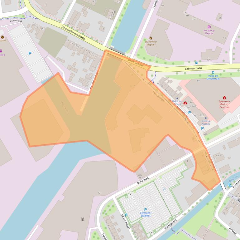 Kaart van postcodegebied 7941AS.