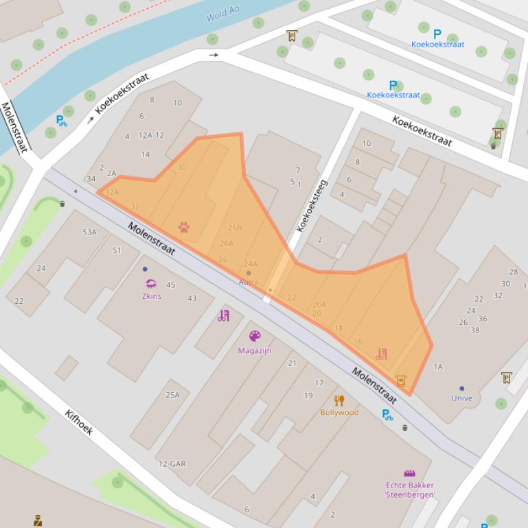 Kaart van postcodegebied 7941AW.