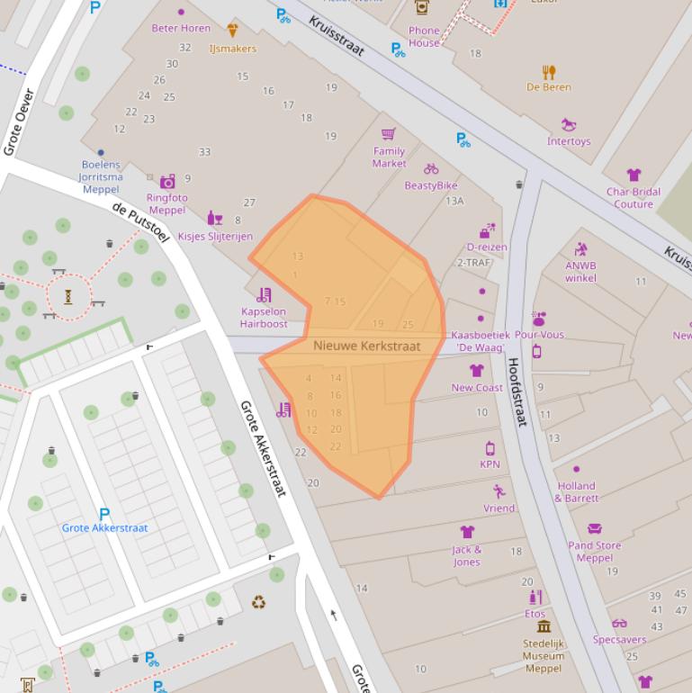 Kaart van postcodegebied 7941AX.