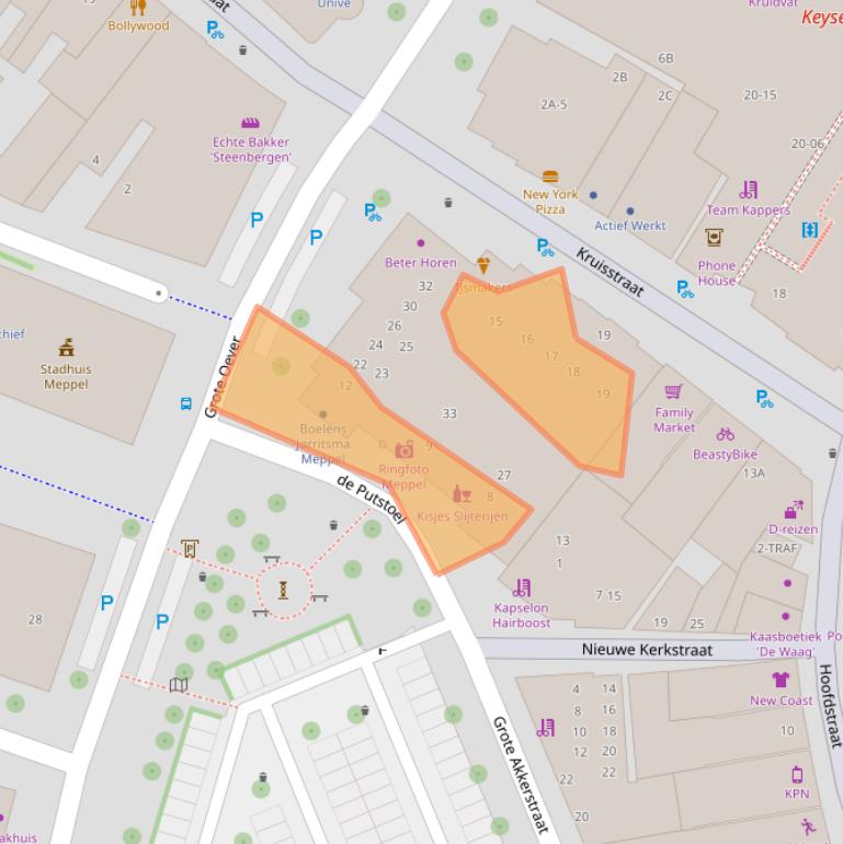 Kaart van postcodegebied 7941BX.