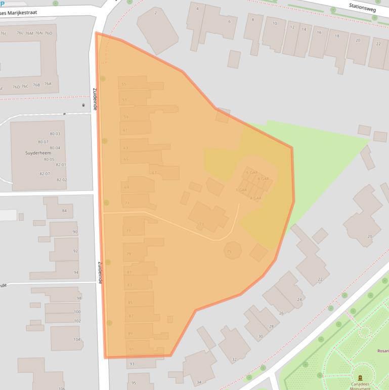 Kaart van postcodegebied 7941GE.