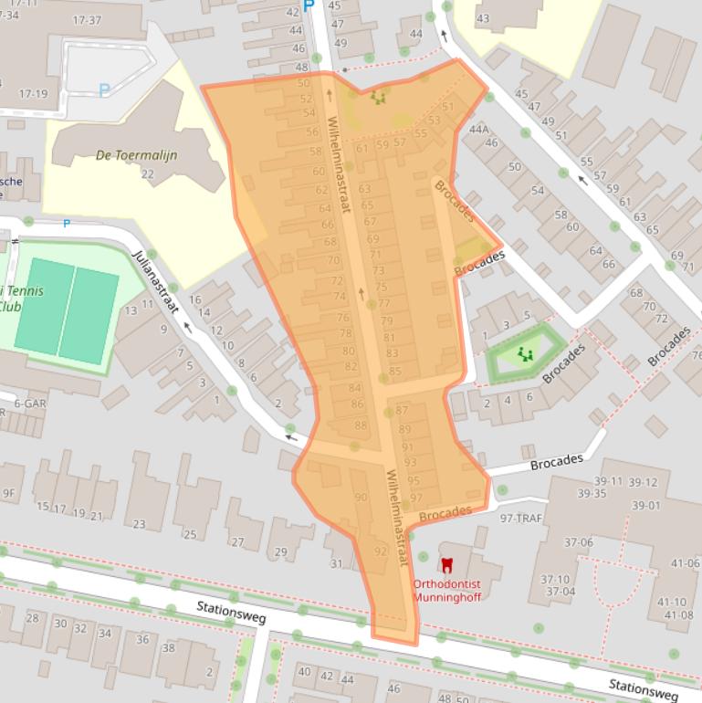 Kaart van postcodegebied 7941HW.