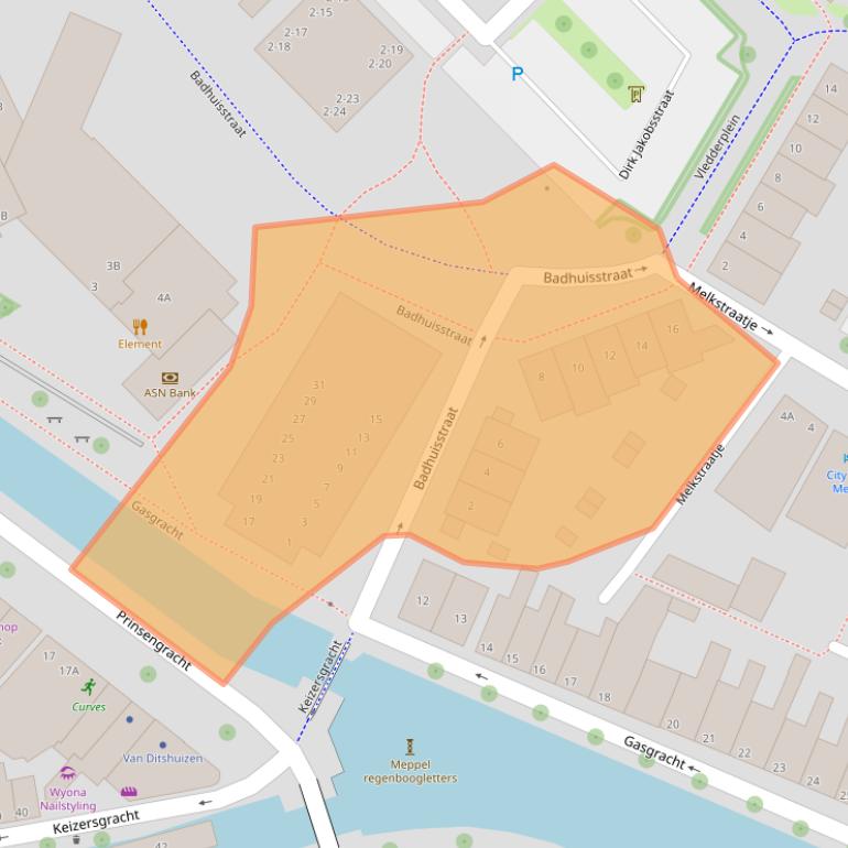 Kaart van postcodegebied 7941KZ.