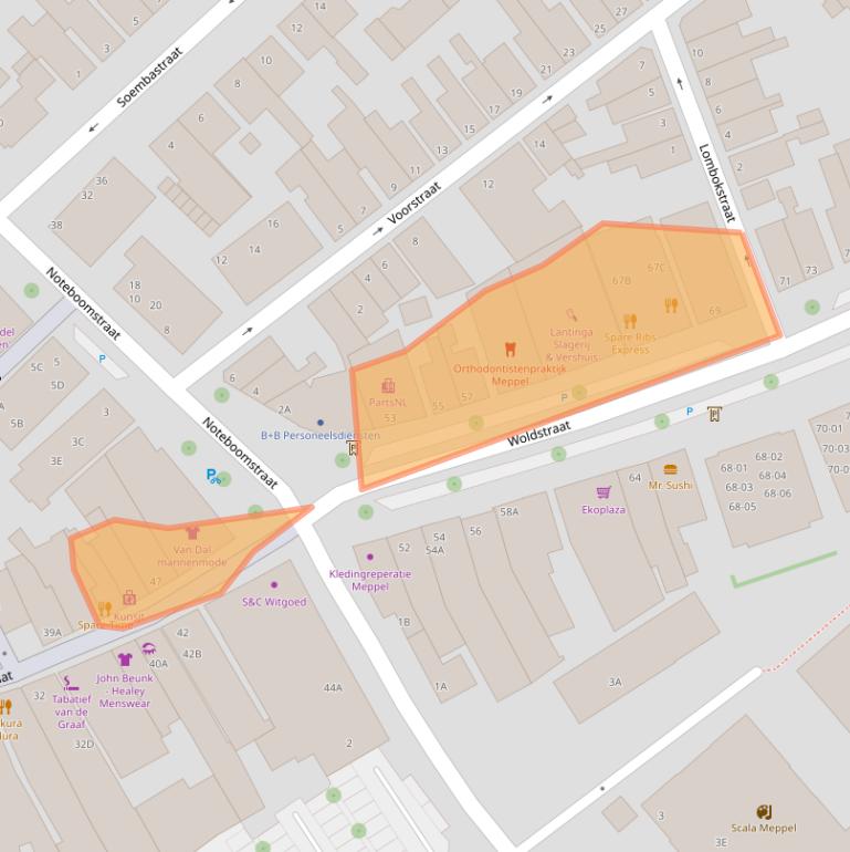 Kaart van postcodegebied 7941LG.