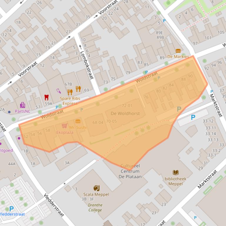 Kaart van postcodegebied 7941LL.