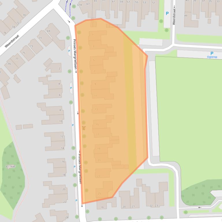 Kaart van postcodegebied 7941XG.