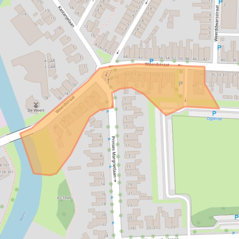 Kaart van postcodegebied 7941XK.