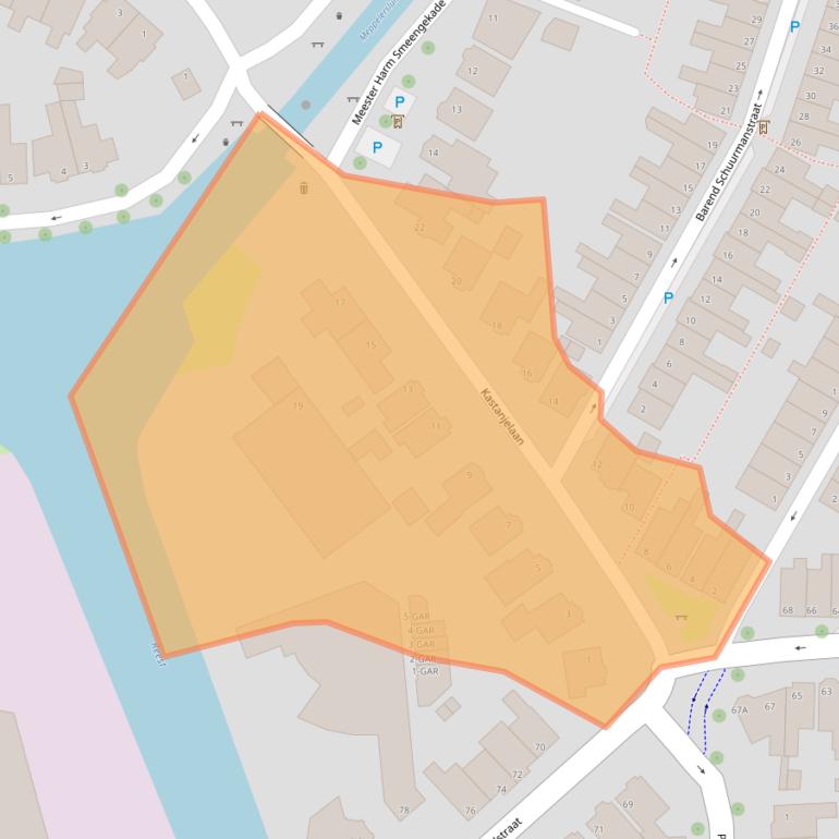 Kaart van postcodegebied 7941XW.