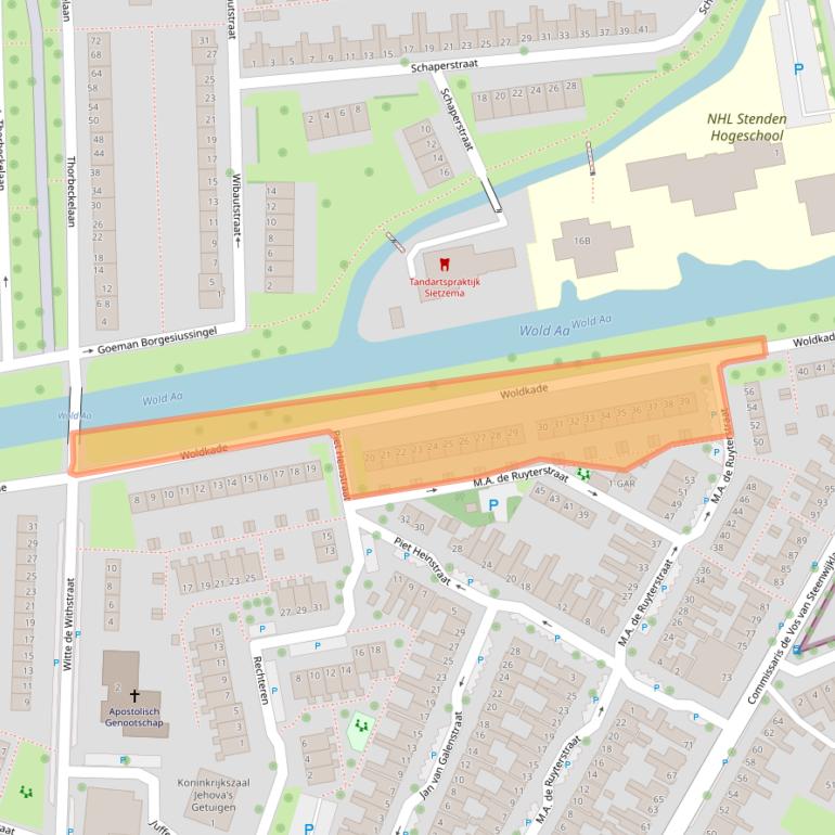 Kaart van postcodegebied 7942AJ.