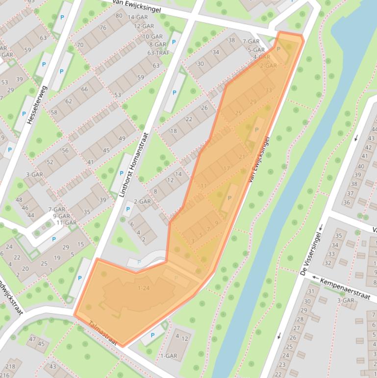 Kaart van postcodegebied 7942GA.