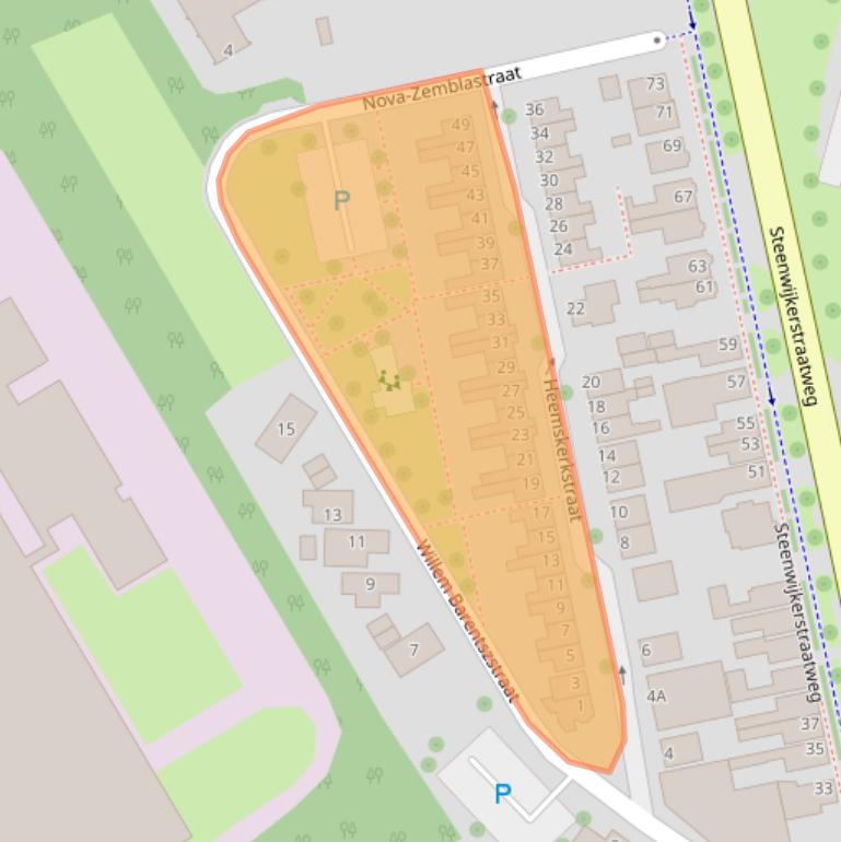 Kaart van postcodegebied 7942HW.