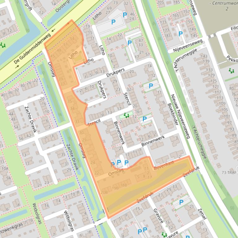 Kaart van postcodegebied 7942NG.